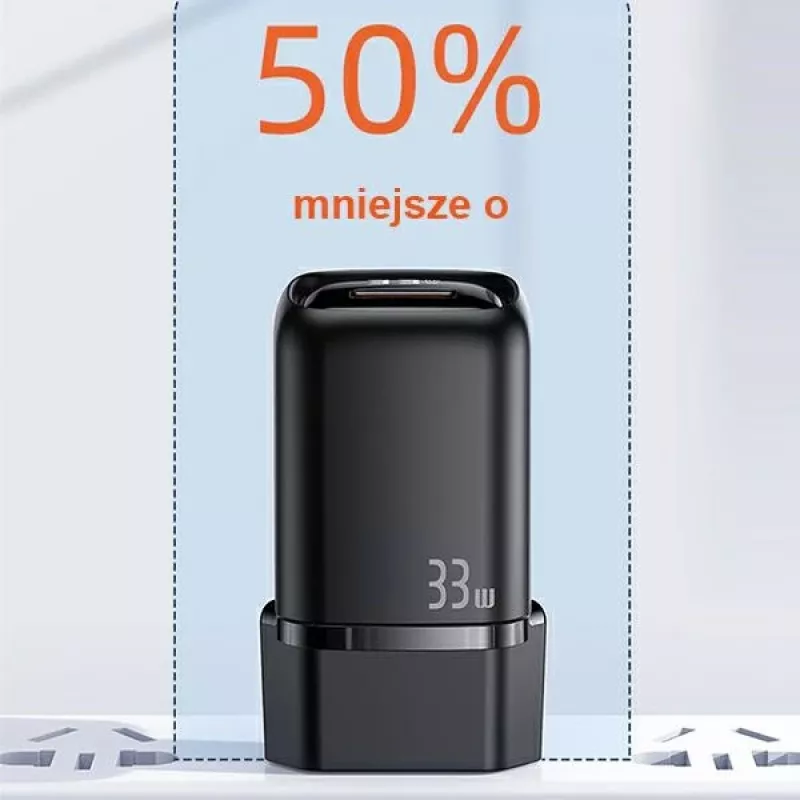 USAMS Carregador de parede USB-C + USB-A 33W PD3.0 QC3.0 carregamento rápido branco CC152TC02