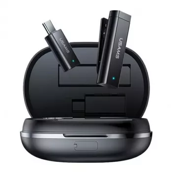 USAMS Microfone lavalier sem fios ENC 2,4 GHz USB-C ZB243MKF01 (US-ZB243)