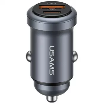 Carregador de automóvel USAMS 30W USB-A USB-C CC322