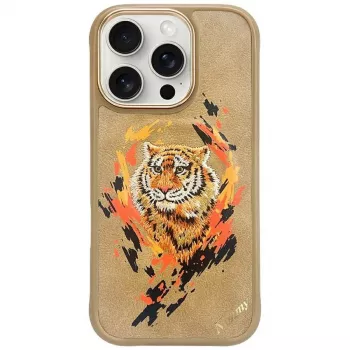 Nimmy Tygrys Capa MagSafe para iPhone 16 Pro Castanho-claro