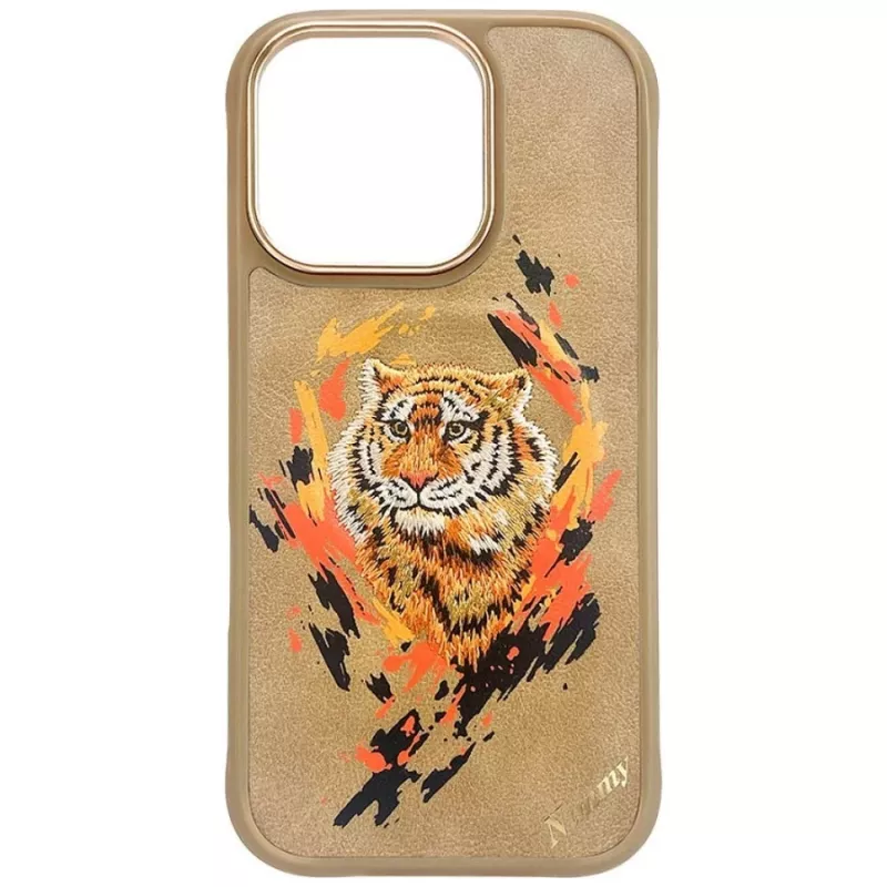 Nimmy Tygrys Capa MagSafe para iPhone 16 Pro Max Castanho-claro