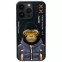 Nimmy Cool&Cute 2.0 Monkey Capa para Apple iPhone 15 Pro 6,1 polegadas preto