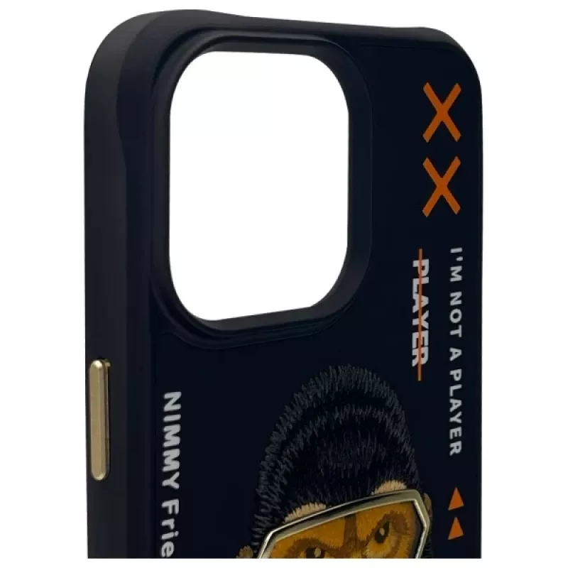 Nimmy Cool&Cute 2.0 Monkey Capa para Apple iPhone 15 Pro 6,1 polegadas preto