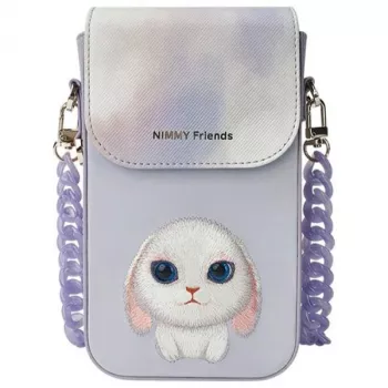 Nimmy Big Eyed Pet 2.0 Rabbit Bolsa para telemóvel roxa