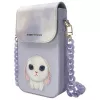 Nimmy Big Eyed Pet 2.0 Rabbit Bolsa para telemóvel roxa