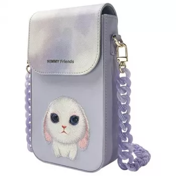 Nimmy Big Eyed Pet 2.0 Rabbit Bolsa para telemóvel roxa