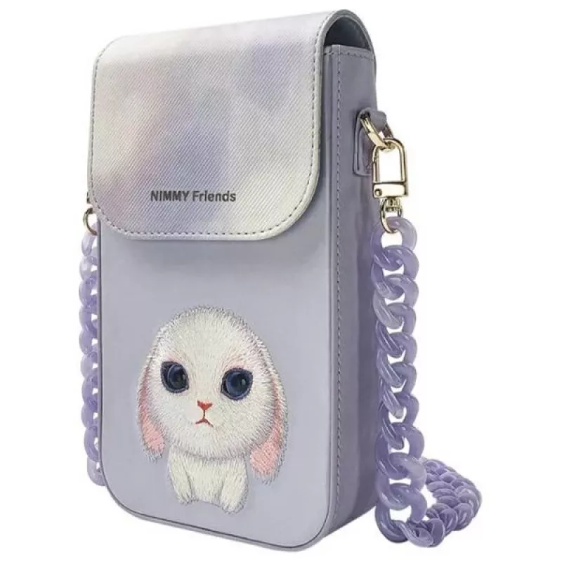Nimmy Big Eyed Pet 2.0 Rabbit Bolsa para telemóvel roxa