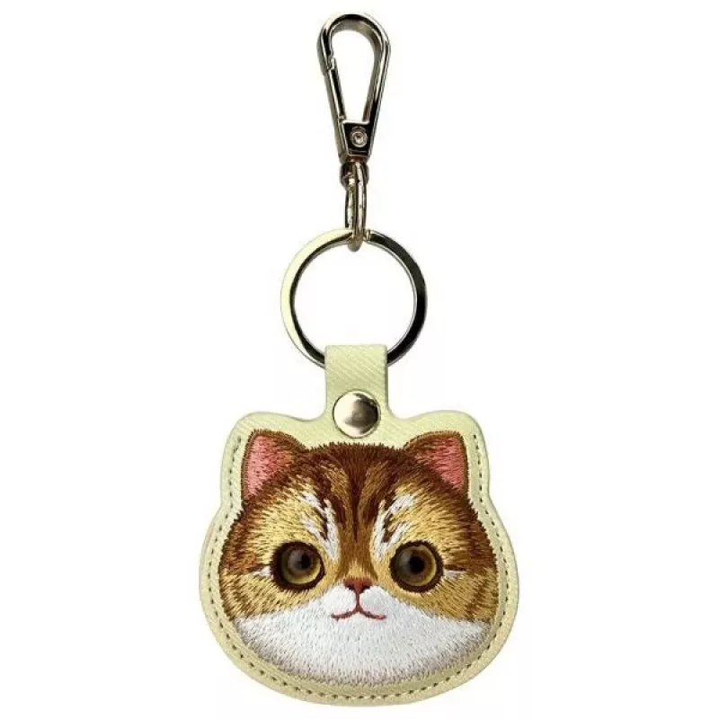 Nimmy Conjunto 3 em 1 de bolsa para telemóvel, carteira e estojo para localizador - caqui - Big Eyed Pet 2.0 Cat