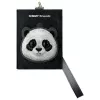 Nimmy Conjunto 3 em 1: bolsa para telemóvel + carteira + capa para tracker, preto, Big Eyed Pet 2.0 Panda