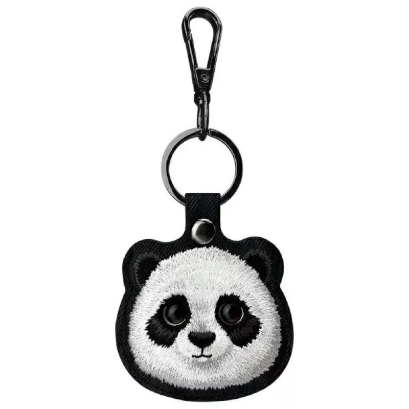 Nimmy Conjunto 3 em 1: bolsa para telemóvel + carteira + capa para tracker, preto, Big Eyed Pet 2.0 Panda