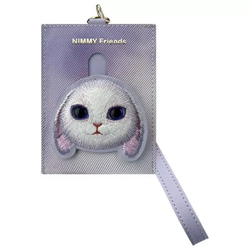 Nimmy Conjunto 3 em 1 de bolsa para telemóvel, carteira e estojo para localizador - roxo Big Eyed Pet 2.0 Rabbit