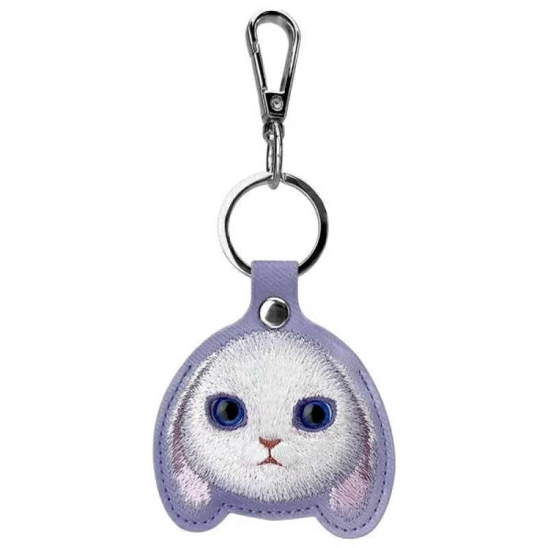Nimmy Conjunto 3 em 1 de bolsa para telemóvel, carteira e estojo para localizador - roxo Big Eyed Pet 2.0 Rabbit