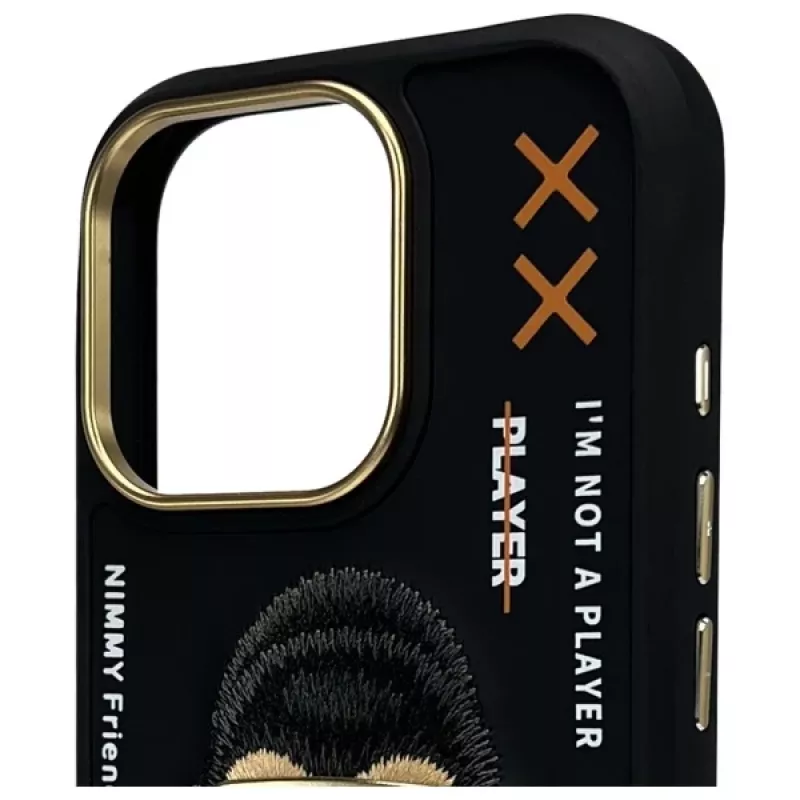Nimmy Cool&Cute 2.0 Monkey Capa para iPhone 16 Pro Max 6,9 inch Preto