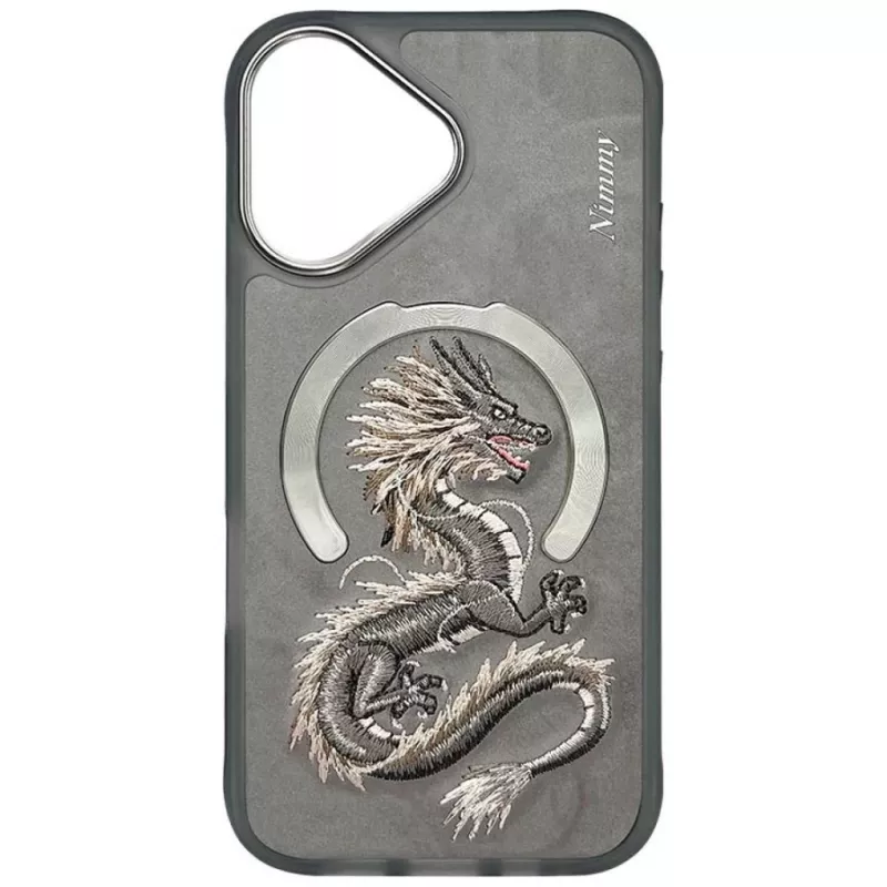Nimmy Dragon Capa MagSafe para iPhone 16 - Cinzento