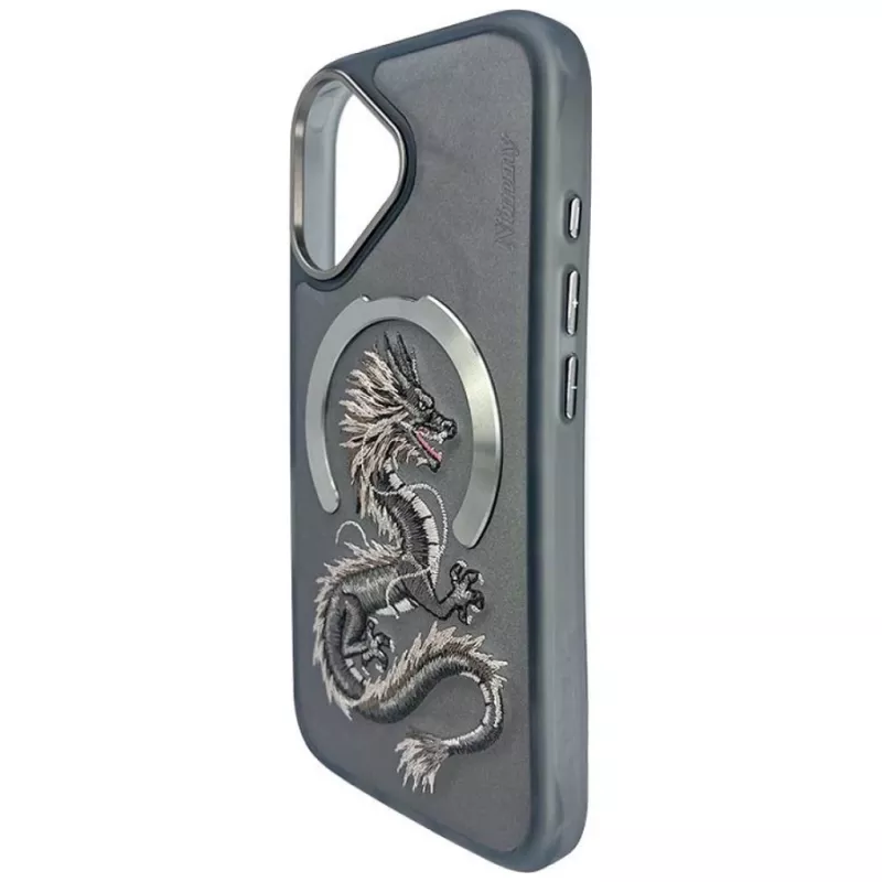 Nimmy Dragon Capa MagSafe para iPhone 16 - Cinzento