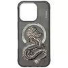 Nimmy Dragon Capa MagSafe para iPhone 16 Pro Cinzento