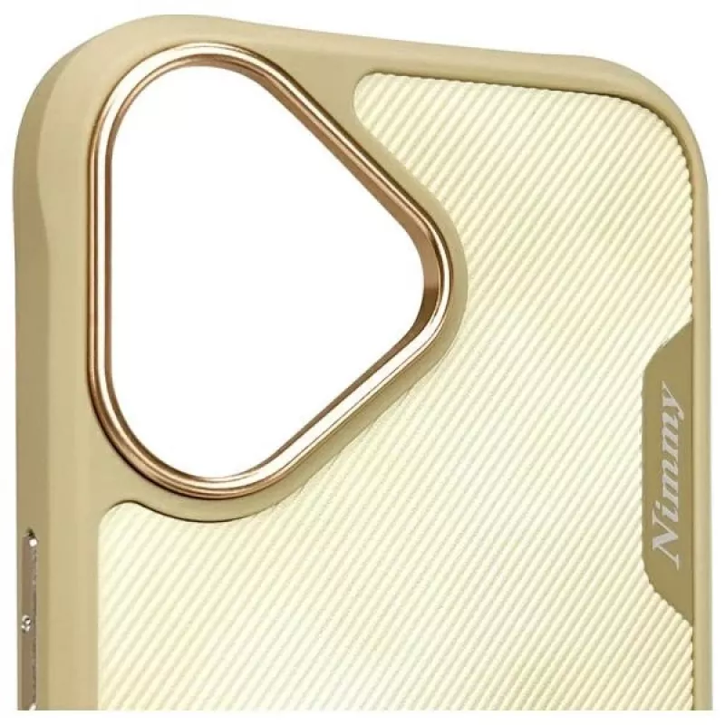 Nimmy Big Eyed Pet 2.0 Cat Capa para Apple iPhone 16 6,1 inch Caqui