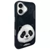 Nimmy Big Eyed Pet 2.0 Panda Capa para Apple iPhone 16 6,1 Preto