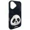 Nimmy Big Eyed Pet 2.0 Panda Capa para Apple iPhone 16 6,1 Preto