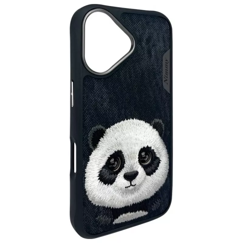 Nimmy Big Eyed Pet 2.0 Panda Capa para Apple iPhone 16 6,1 Preto