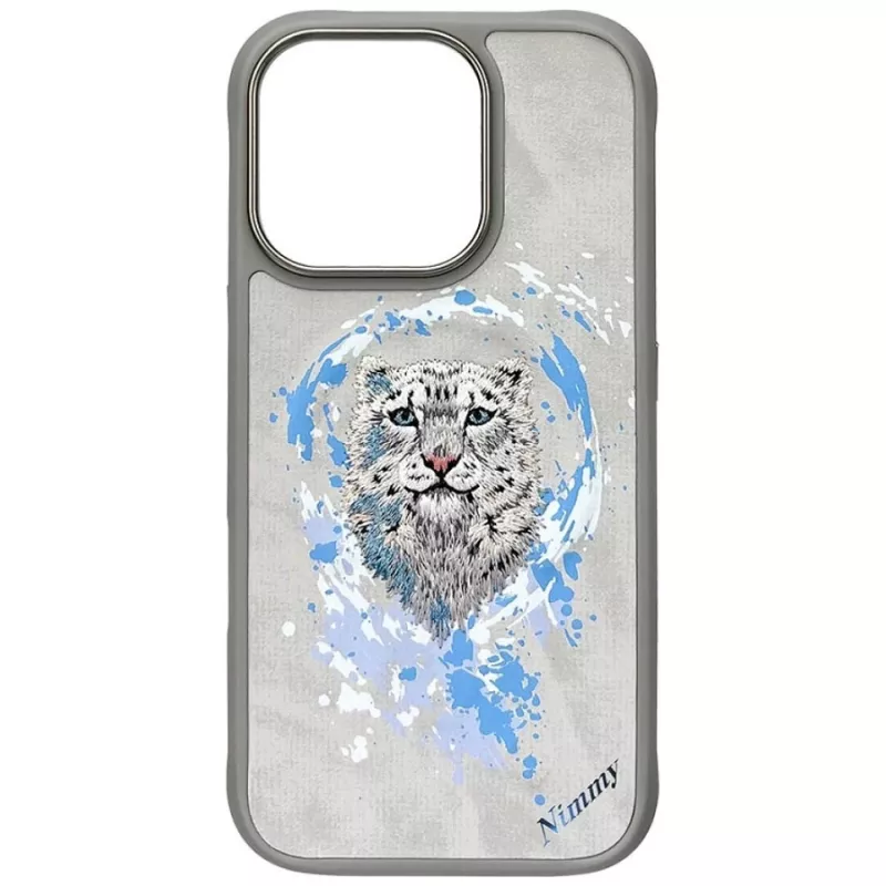 Nimmy Pantera Capa MagSafe para iPhone 16 Pro Cinzento-claro