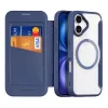 DUXDUCIS Skin X Pro Capa Carteira para Apple iPhone 17 Air com MagSafe e Compartimento para Cartões - Azul