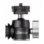 ULANZI U-60 Cabeça de esfera mini com dois suportes de encaixe cold shoe, rosca de 1/4 polegadas, liga de alumínio, capacidade de carga 1,5 kg, preto