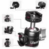 ULANZI U-60 Cabeça de esfera mini com dois suportes de encaixe cold shoe, rosca de 1/4 polegadas, liga de alumínio, capacidade de carga 1,5 kg, preto