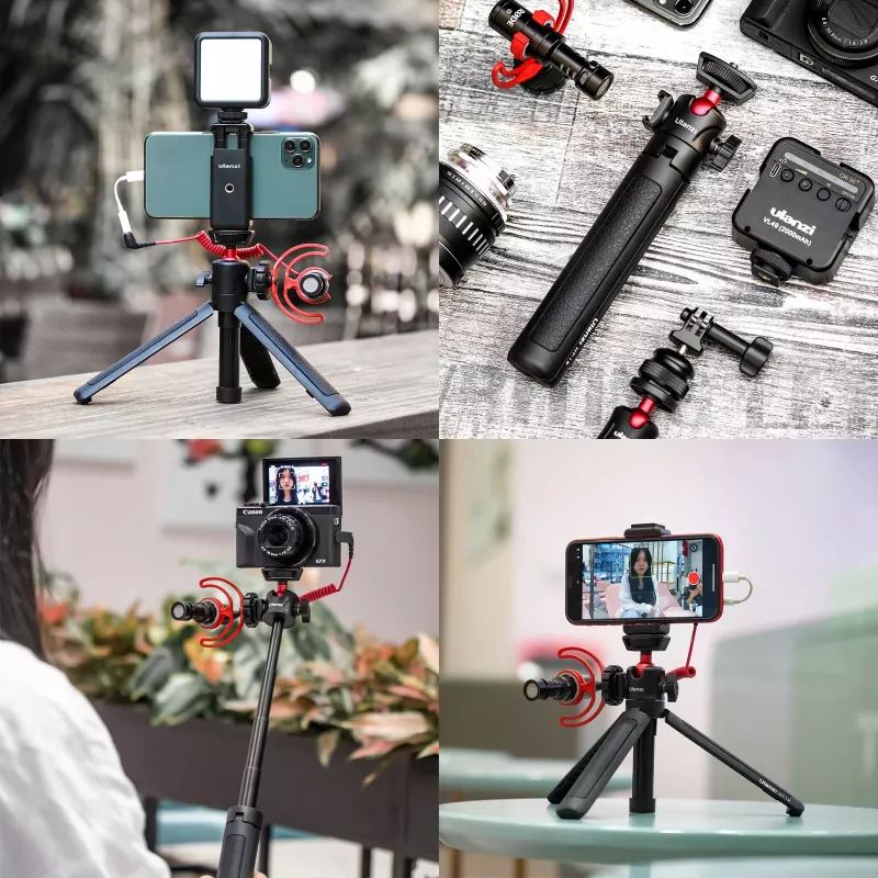 ULANZI MT-16 Mini tripé pau de selfie com cabeça de esfera e encaixe cold shoe, preto