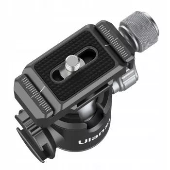 Ulanzi U-80L Cabeça de esfera 3D com placa de libertação rápida Arca-Swiss, carga de 20 kg, rotação panorâmica 360°, preto