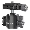 Ulanzi U-80L Cabeça de esfera 3D com placa de libertação rápida Arca-Swiss, carga de 20 kg, rotação panorâmica 360°, preto