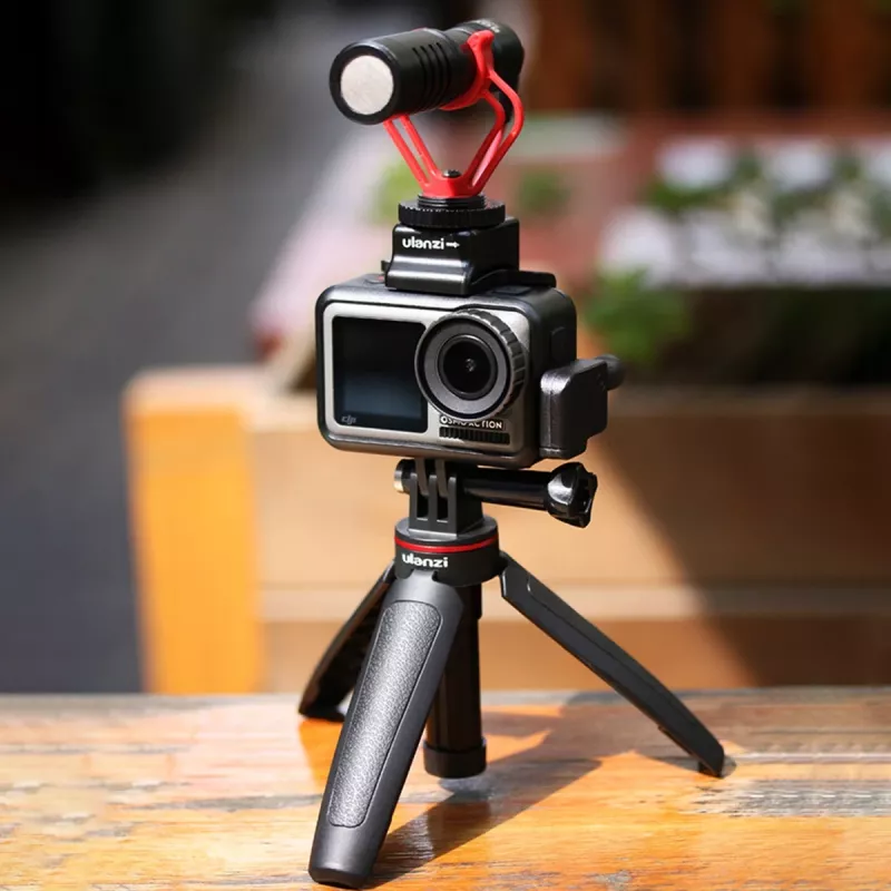 ULANZI MT-09 Mini-tripé, monopé e punho para GoPro, SJCAM, Xiaomi, DJI Osmo Action, preto