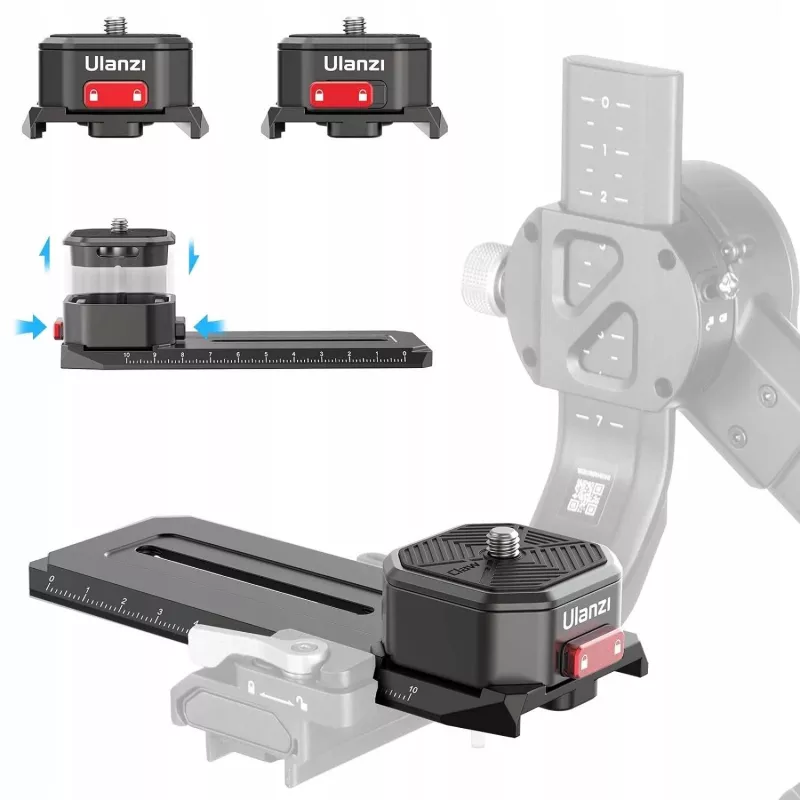 Ulanzi R085 Placa de libertação rápida com escala para DJI Ronin RS 2 / RSC 2
