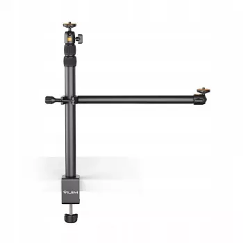 Ulanzi Vijim LS02 Suporte de braço de montagem para secretária com 2 cabeças esféricas e rotação 360° para vlogging, streaming, fotografia