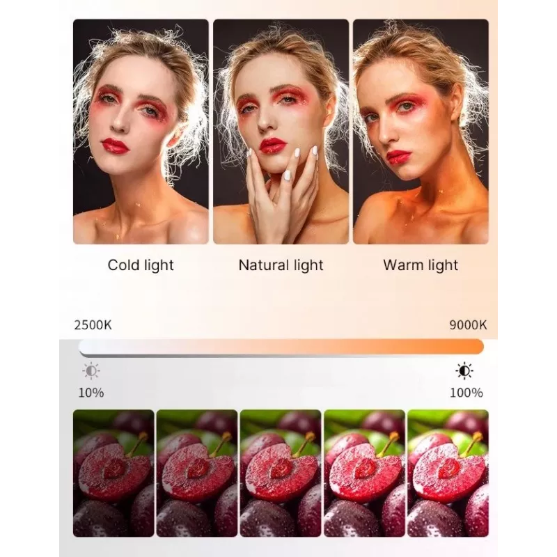ULANZI PL-01 Luz de vídeo LED RGB 150 díodos 4000mAh com fixação magnética e grelha