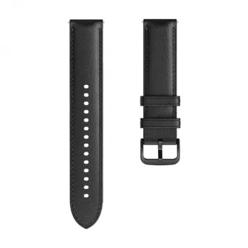 Amazfit Bracelete de pele clássica, 20 mm de largura, 164-228 mm de comprimento - preto