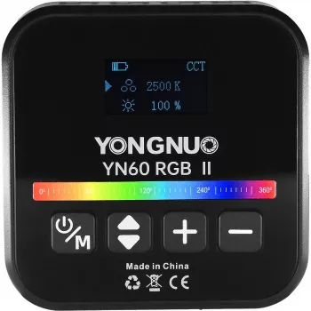 Luz de vídeo LED Yongnuo YN60 RGB II - WB (2500K - 9900K), preto
