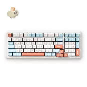 Teclado Mecânico Tri-Mode 98 Teclas MCHOSE MC-K99V2-3, Gasket Mount, Hot-Swappable, RGB, 8000mAh, Preto