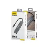 Estação de Docking Hub USB-C 6-em-1 DUDAO A15H com HDMI, USB 3.0, USB 2.0, Leitor de Cartões SD/TF, PD 100W - Cinzento Espacial
