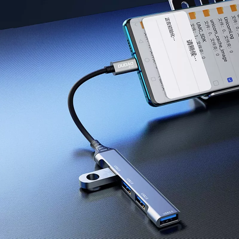 Hub USB-A Dudao A16T 4 Portas USB 2.0 Preto