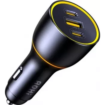 Carregador AOHi Superauto PD 170W 2x USB-C, 1x USB-A GaN