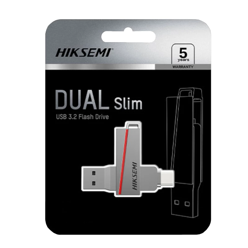 HIKSEMI PEN USB 32 GB E307C Dual USB 3.2 USB Type-C cinzento