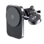 Acefast D18 Suporte para carro com MagSafe / Carregador sem fios Qi + Cabo USB-A para USB-C - Preto