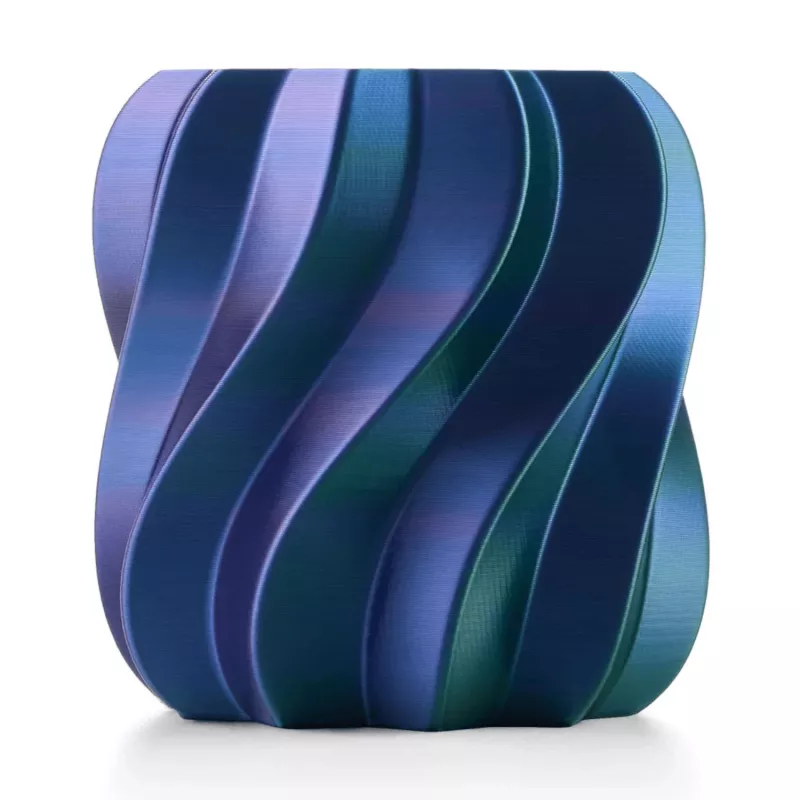Filamento PLA Silk Tri-Color Anycubic 1,75 mm Azul, Verde, Lilás AHSC14-103