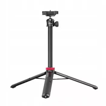 Tripé extensível / pau de selfie Ulanzi MT-44 com suporte de telemóvel integrado, cabeça esférica, sapata fria, 5 secções, altura máxima de 110 cm, preto