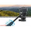 Cabeça de vídeo fluida Ulanzi F38 cabeça de trepé com amortecimento a óleo e panorama 360° com placa de libertação rápida Arca-Swiss, capacidade de 3 kg, liga de alumínio, preto