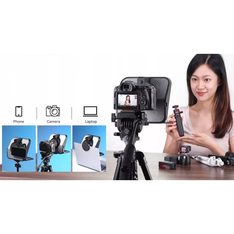 Teleprompter portátil Ulanzi RT02 para smartphones, tablets e câmaras