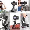 Trepé flexível Ulanzi Claw Pro com sapata fria e 3x parafusos de 1/4 polegada para câmara, smartphone, action cam