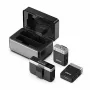 Sistema de microfone lavalier sem fios Ulanzi AM-18 (2 transmissores, 1 recetor) com 8GB de armazenamento, alcance de 100m, 2.4GHz