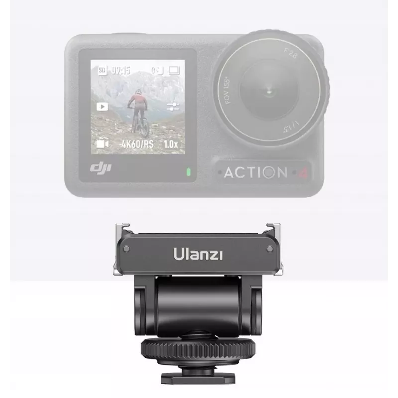 Cabeça de montagem adaptadora Ulanzi CA22 parafuso de 1/4 polegada para DJI Action 3 / 4